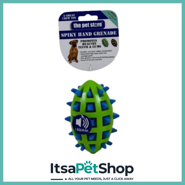 The Pet Store Spikey Hand Grenade Dog Toy - Perfect for Dogs Who Love to Play and Have Fun