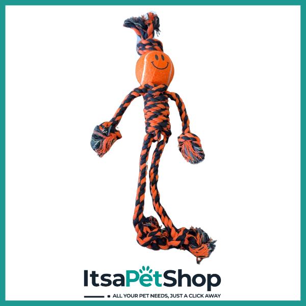 Tennis Ball Rope Man for Dogs - Durable Pet Toy for All Seasons