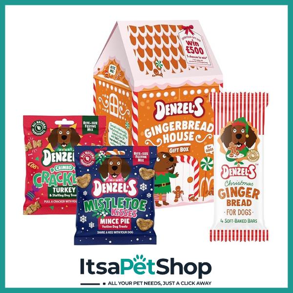 Denzels Gingerbread House Gift Box for Dogs