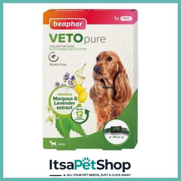 Beaphar Veto Pure Repels Flea Collar for Cats & Dogs - Effective Flea Control for Your Pet