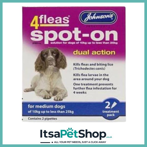 Johnsons 4 Fleas Spot-On for Effective Pet Treatment - Powerful Solution for Flea and Tick Control