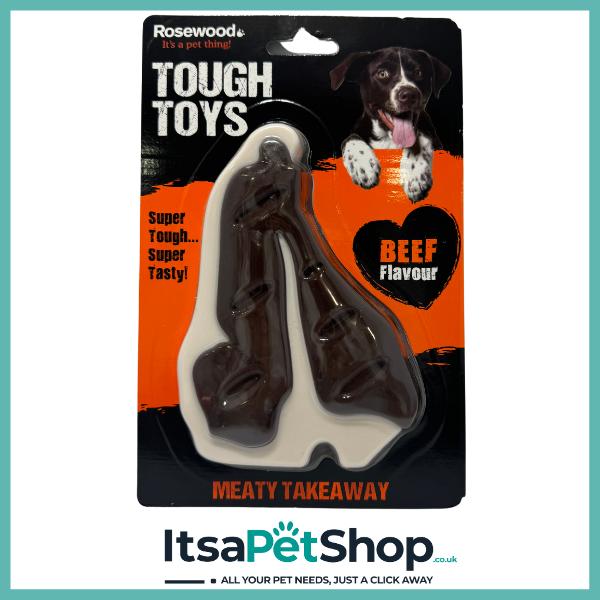 Rosewood Tough Beef Bone Toy for Dogs