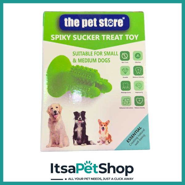 The Pet Store Spiky Sucker Treat Toy for Small & Medium Dogs - Perfect for Dog Treats and Training