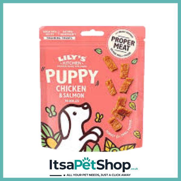Lilys Kitchen Puppy Chicken Nibbles with Salmon - Delicious Snacks for Puppys