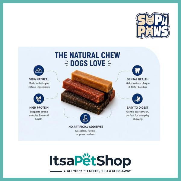 Supa Paws - Yak Chews - Various Flavours- Medium (Pack of 3)