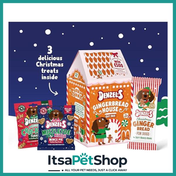 Denzels Gingerbread House Gift Box for Dogs