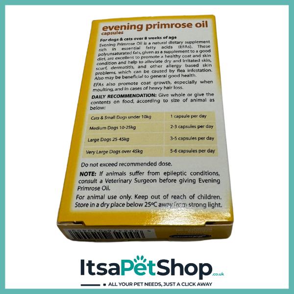 Johnsons Evening Primrose Oil Capsules For Dogs and Cats