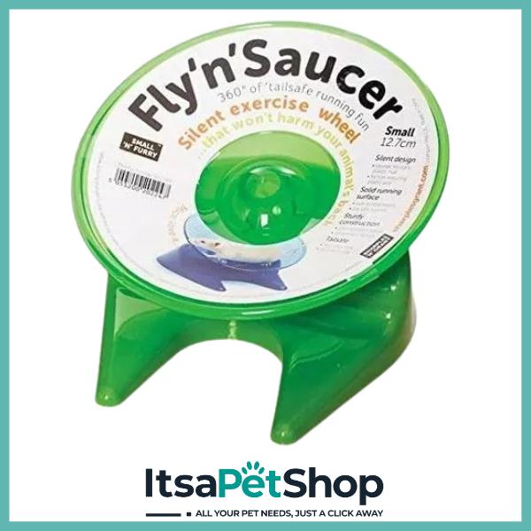 Fly'n'Saucer Exercise Wheel for Small Animals - Perfect for Keeping Your Pet Fit and Healthy