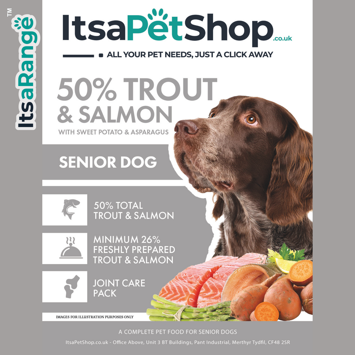 ItsaRange Senior Trout with Salmon, Sweet Potato & Asparagus