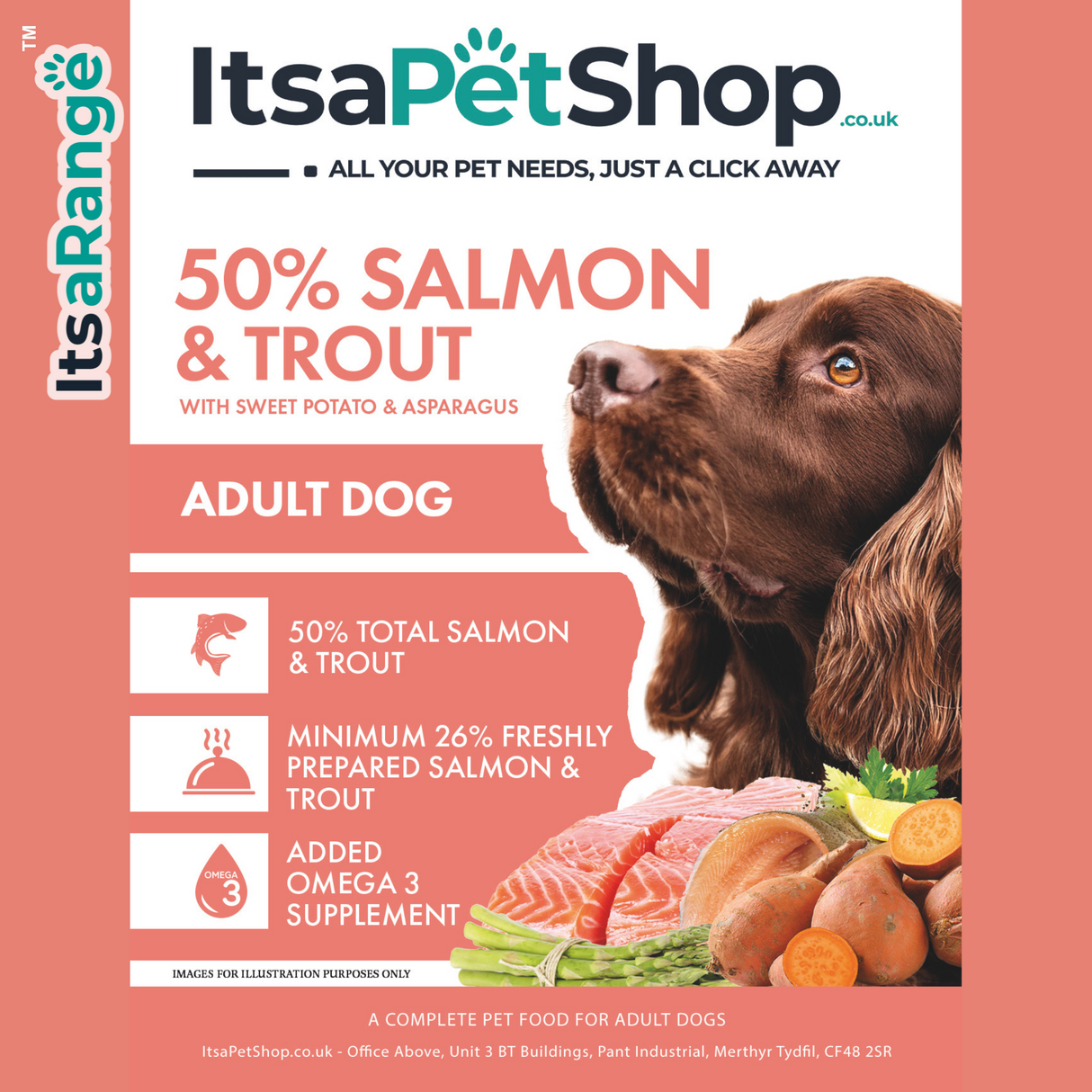 ItsaRange Adult Salmon with Trout, Sweet Potato & Asparagus