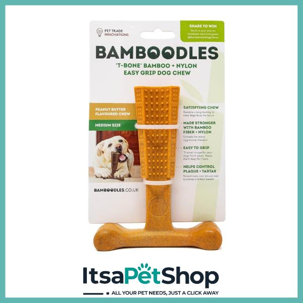 Bamboodles Easy Grip Dog Chew for Pet Dental Health