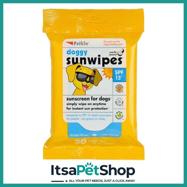 Petkin Doggy Sunwipes - Protect Your Dog from Harmful UV Rays