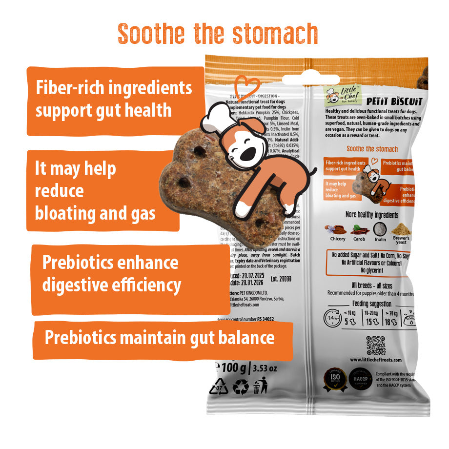 Vegan Natural Functional treat for dogs – Grain Free DIGESTION