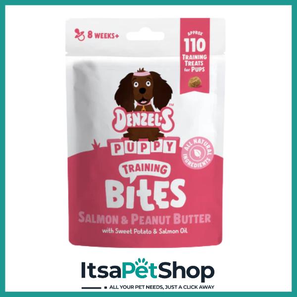 Denzel's Puppy Training Bites Salmon & Peanut Butter for Dogs - Perfect for Training & Exercise