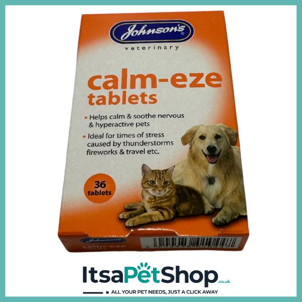 Johnsons Calm-eze Tablets for Dogs & Cats - Promotes Relaxation and Supports Overall Well-being