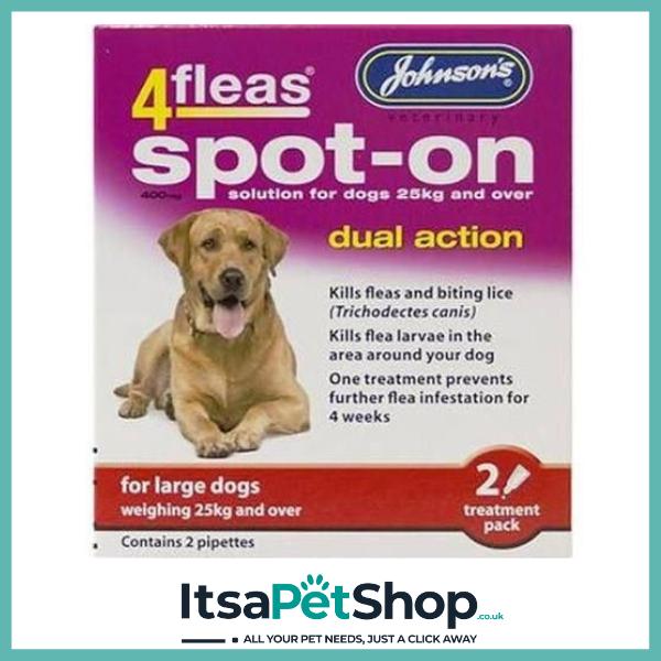 Johnsons 4 Fleas Spot-On for Effective Pet Treatment - Powerful Solution for Flea and Tick Control