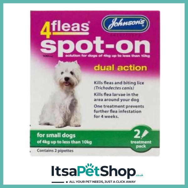 Johnsons 4 Fleas Spot-On for Effective Pet Treatment - Powerful Solution for Flea and Tick Control