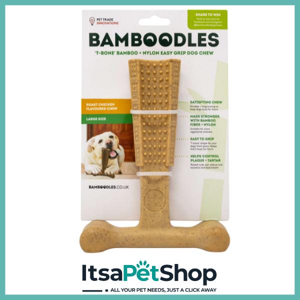Bamboodles Easy Grip Dog Chew for Pet Dental Health