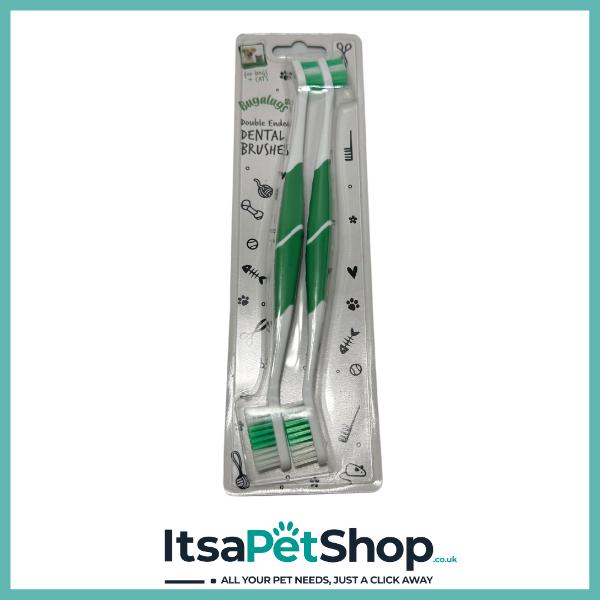 Bugalugs Double Ended Dental Brush for Pets - Pet Grooming Supplies