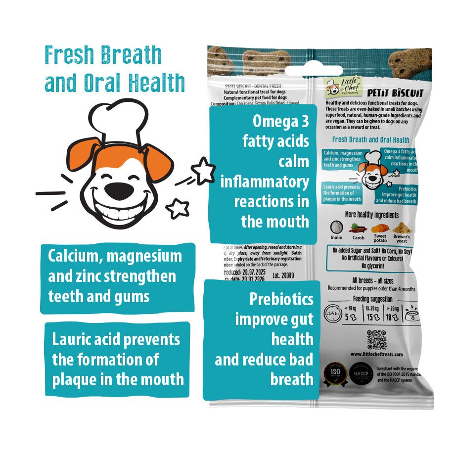 Vegan Natural Functional treat for dogs – Grain Free DENTAL FRESH
