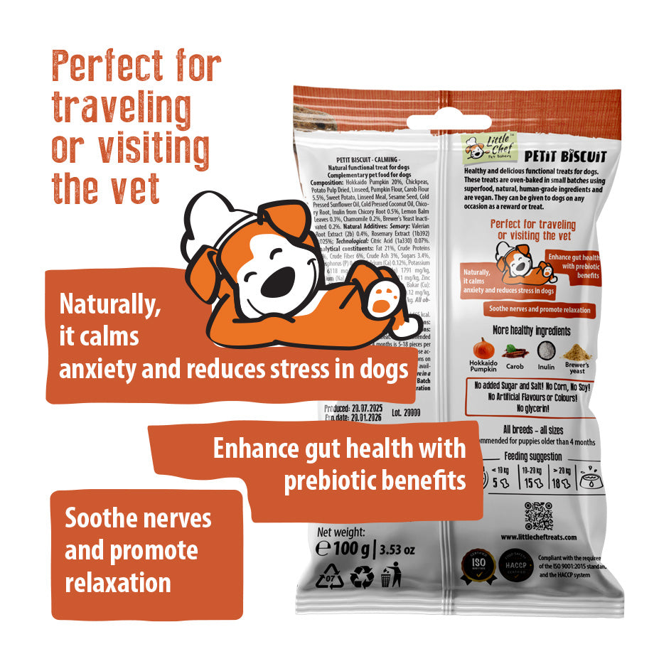 Vegan Natural Functional treat for dogs – Grain Free CALMING
