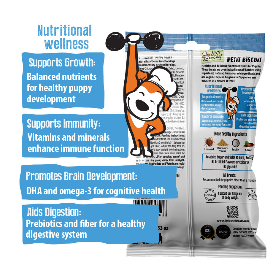 Vegan Natural Functional treat for dogs – Grain Free PUPPY POWER