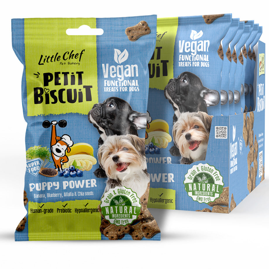Vegan Natural Functional treat for dogs – Grain Free PUPPY POWER