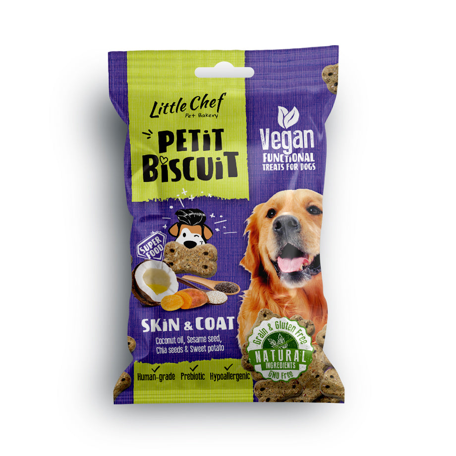 Vegan Natural Functional treat for dogs – Grain Free SKIN & COAT
