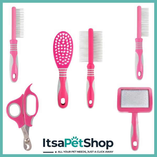 Ancol Ergo Cat Grooming Range - Complete Set of Grooming Tools for Your Feline Friend