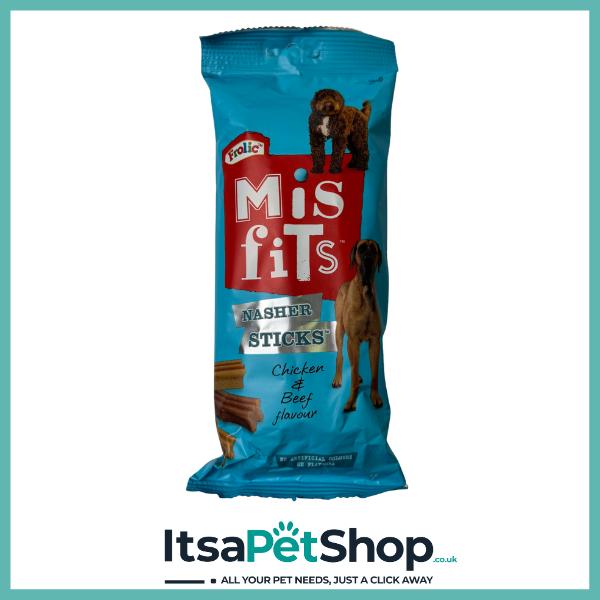 Misfits Nasher Sticks Chicken & Beef flavour for Dogs