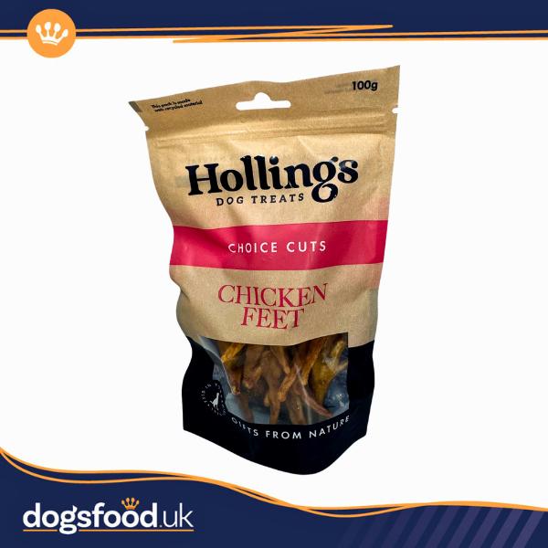 Hollings Dog Treats Choice Cuts Chicken Feet - High Protein Snacks for Dogs