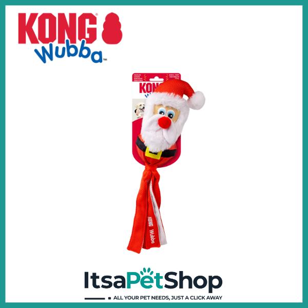 KONG Wubba Holiday Reindeer,Santa,Penguin for Dogs