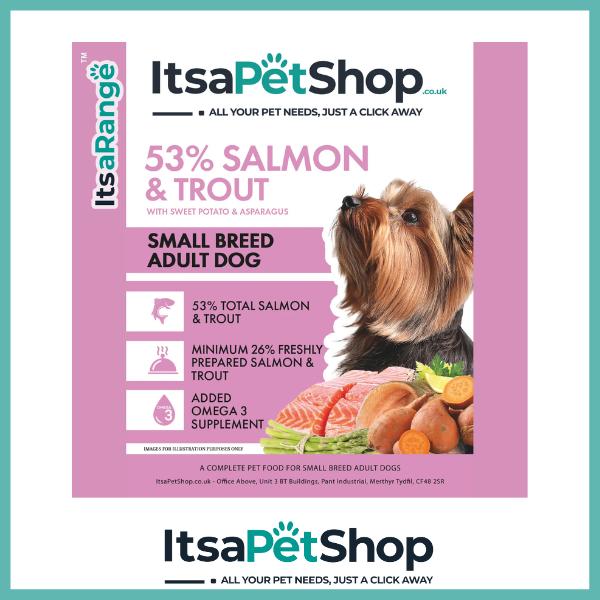 2KG Grain Free Dog Food Salmon with Trout Sweet Potato & Asparagus Recipe