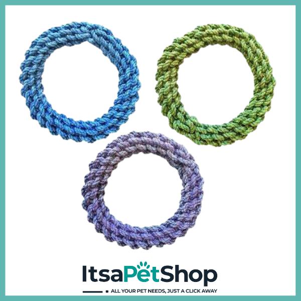 Nuts for Knots Small Rope Ring for Dogs - Perfect for Pups' Playtime