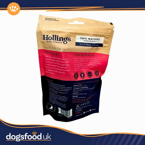 Hollings Dog Treats Choice Cuts Chicken Feet - High Protein Snacks for Dogs