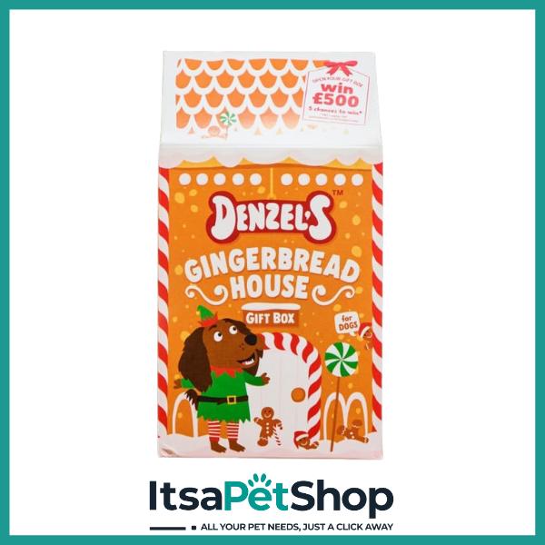 Denzels Gingerbread House Gift Box for Dogs