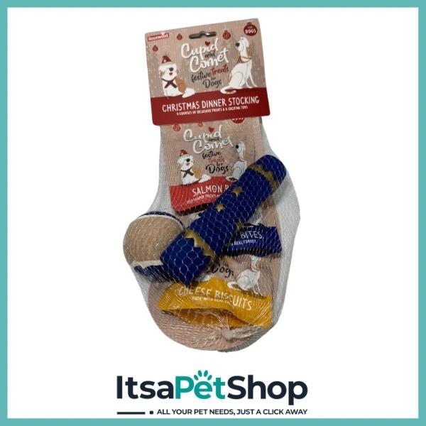 Cupid and Comet Dog Festive Stockings