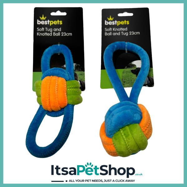 BestPets Soft Knotted Tug a Balls for Dogs - Perfect for Chewing and Playtime