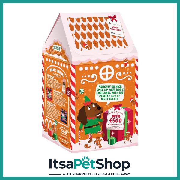 Denzels Gingerbread House Gift Box for Dogs