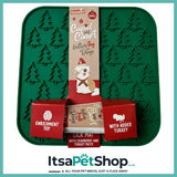 Cupid and Comet Lick Mat with Cranberry and Turkey Paste for Dogs - Perfect for Your Canine Companion