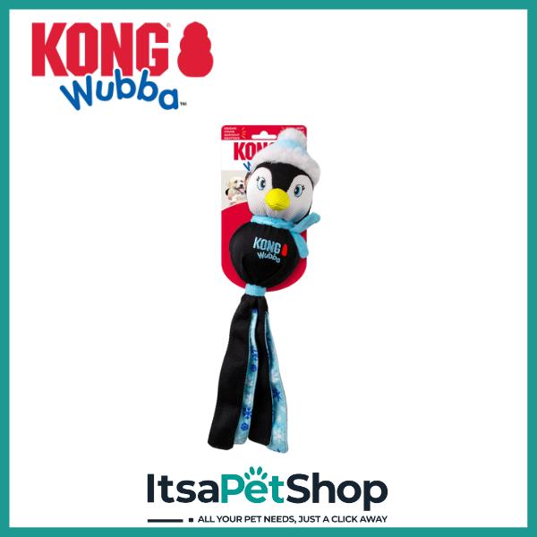 KONG Wubba Holiday Reindeer,Santa,Penguin for Dogs