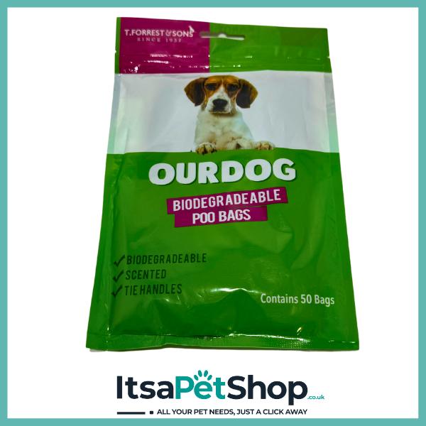 Our Dog 50 Biodegradable Poo Bags for Pet Waste