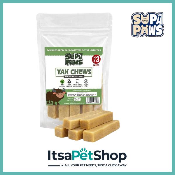 Supa Paws - Yak Chews Original Flavour - Small, Medium and Large