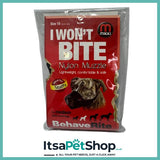 BehaveRite I Won’t Bite Nylon Muzzle for Dogs - Lightweight, Comfortable, and Safe (Various Sizes) - Black